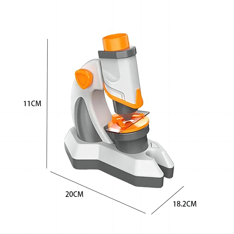 QS Wholesale Kids ASTEM  Biological Science Experimental Equipment Portable Small Optical 1200X Microscope Toy With LED Lights