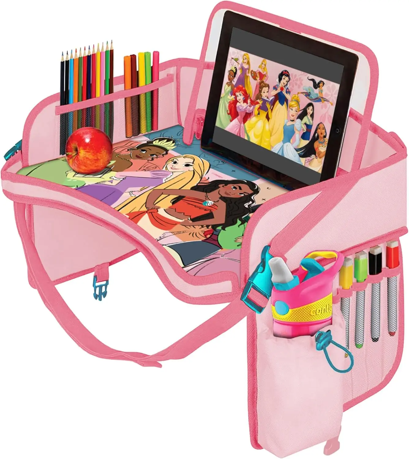 Multi-functional Toddler Car Seat Lap Tray Road Trip Essentials Activity Table Kids Travel Car Seat Table Tray