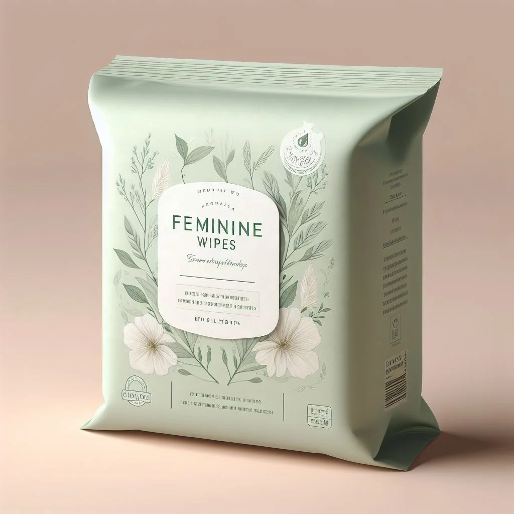 Compostable Biodegradable Unscented Organic Bamboo Flushable Feminine Intimate Hygiene Deodorant Wet Wipes For Women