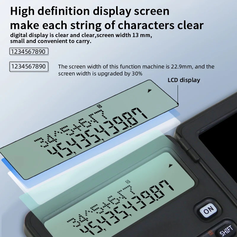 Mini folding doodle board multifunction Pockets calculator writing pad science drawing  LCD tablet digital kids education