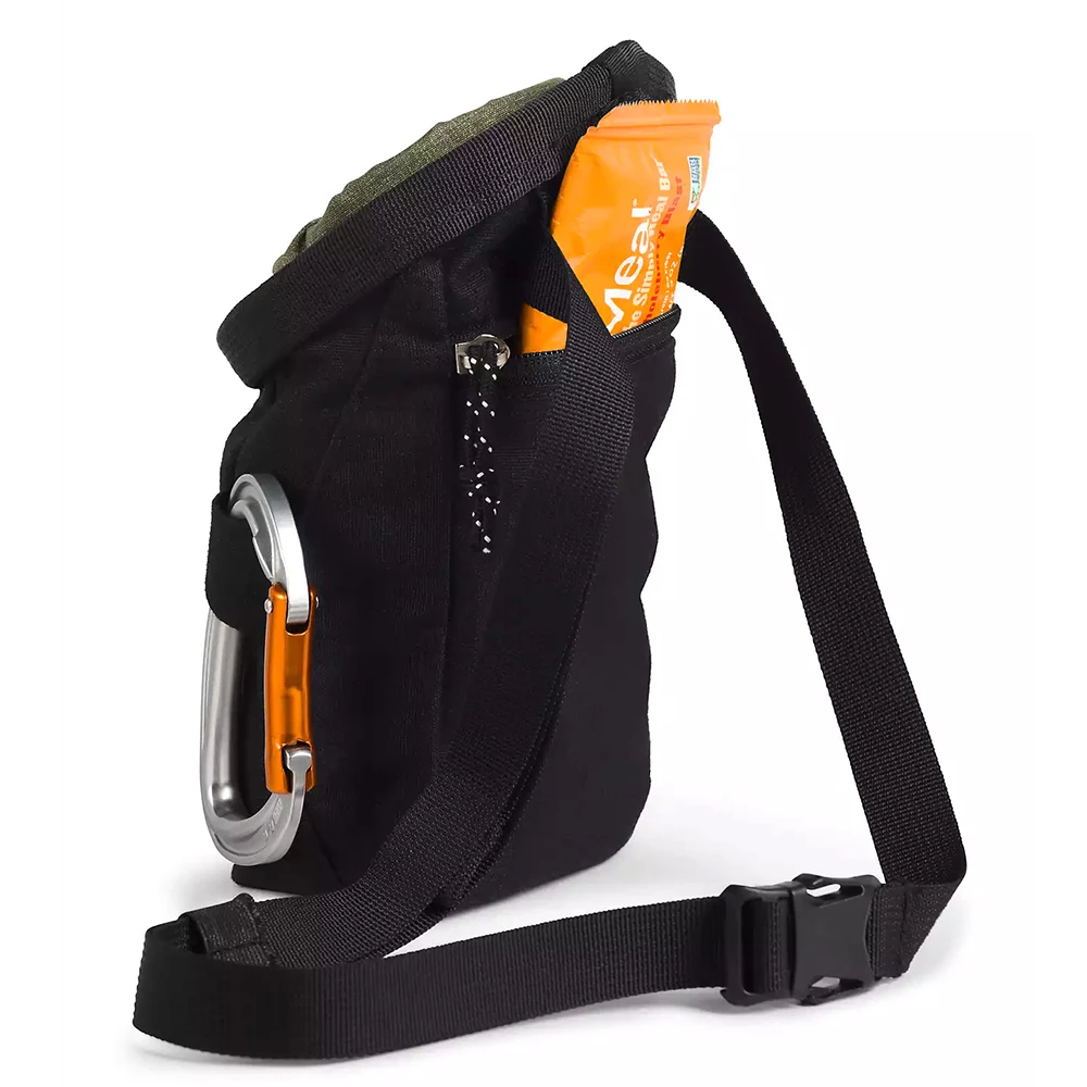 New Eco-friendly Recycled PET Rock Climbing Chalk Bag Gymnastics Bouldering Chalk Bag Pouch with Waist Belt Climbing Brush