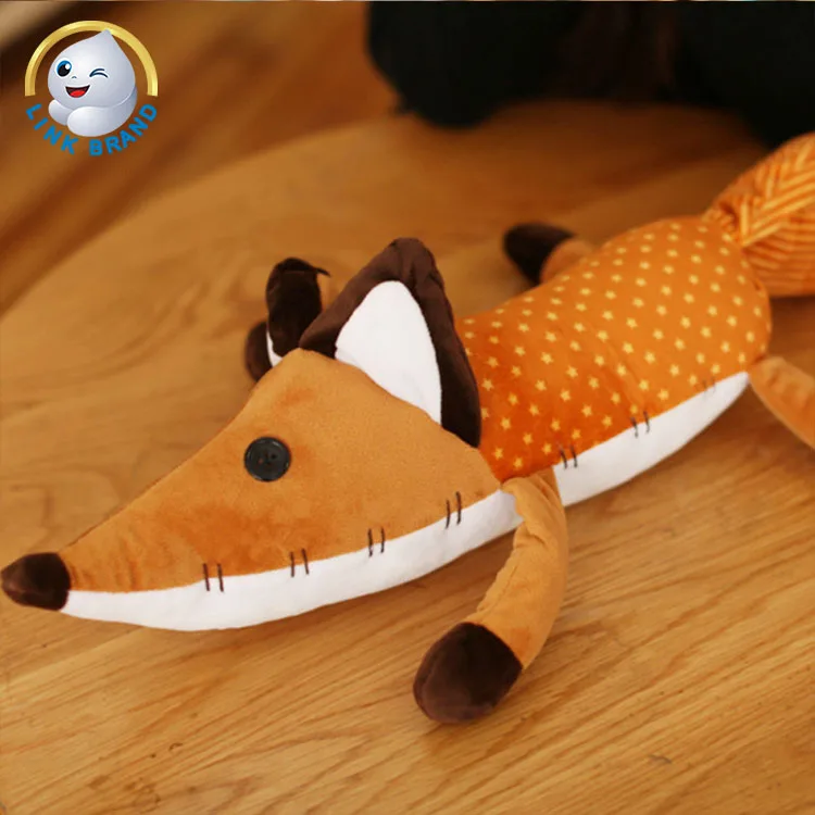 Мультяшные двухразмерные игрушки для сна мягкие в виде животных коричневый Маленький принц лиса плюшевая
