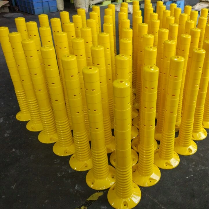 Road Safety Marker Pu Plastic Parking Orange Portable Road Delineators Flexible Traffic Spring Warning Barrier Sign Guide Posts