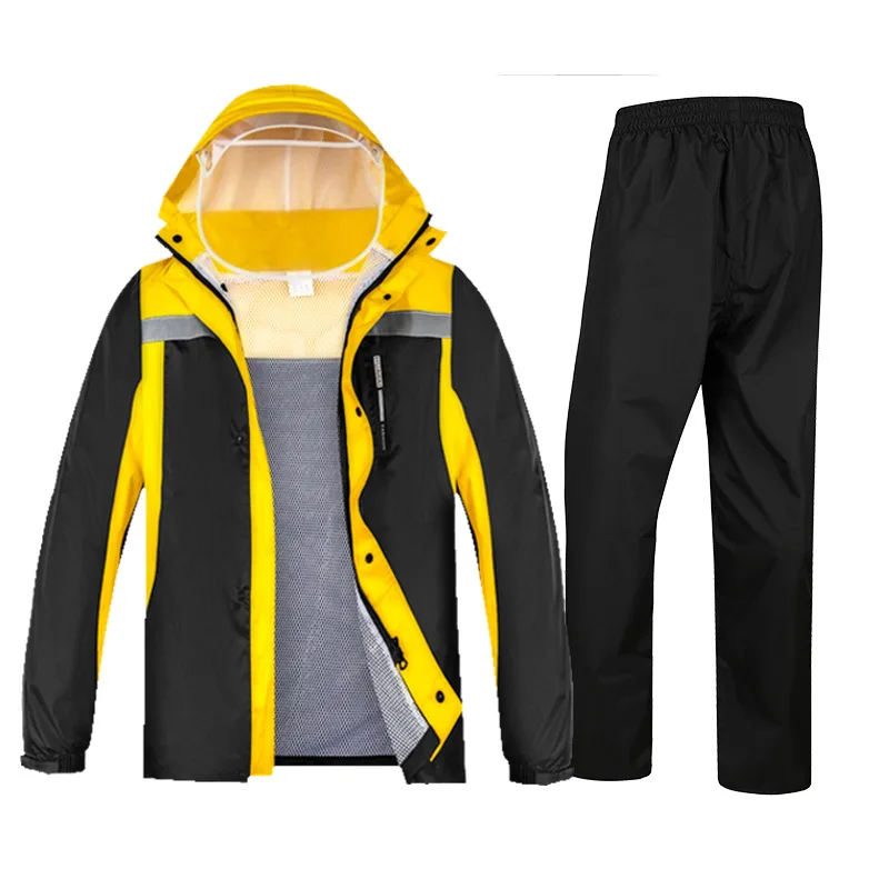 pongee High Quality Fashion RAINWEAR Rain Jacket and Pants for Adults
