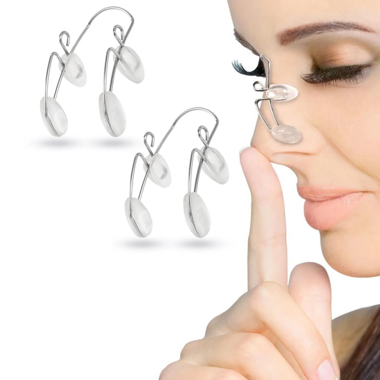 Nose Shaper Lifter Clip Silicone  Nose Corrector Device Pain-Free Nose Slimming Clips for Women Girls