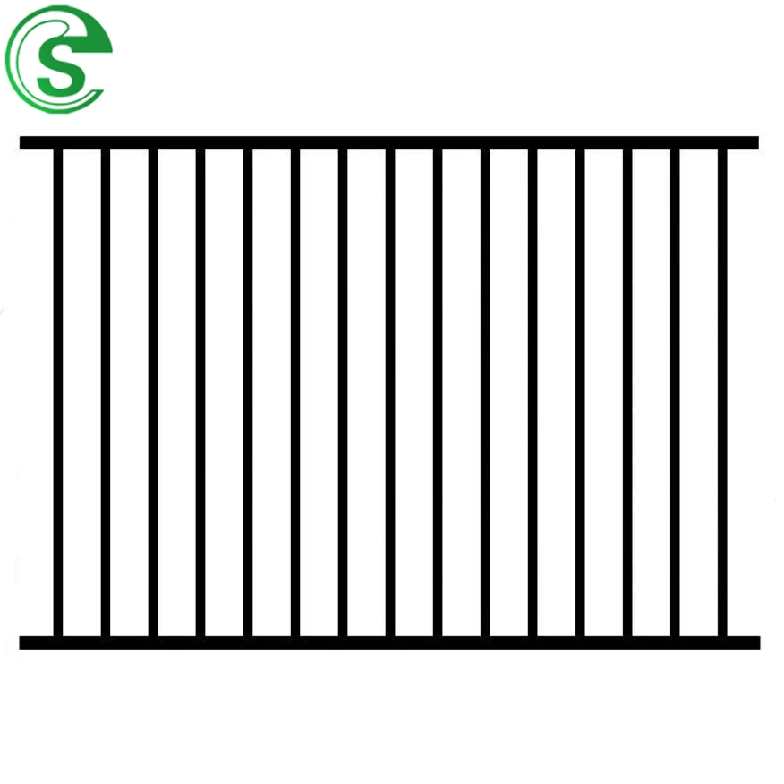China Hot Dip Galvanized Metal Steel garden fence iron Pipe cross  Bar Fence