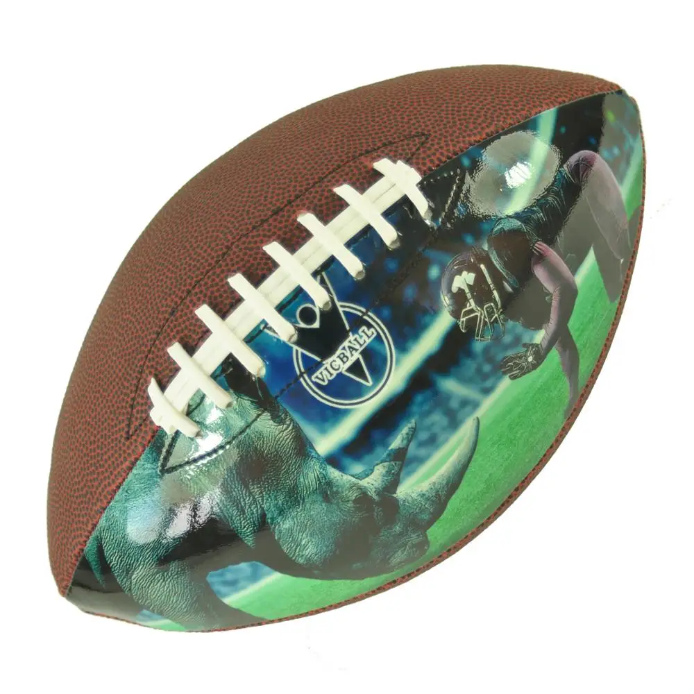 rugby balls size 5 kids ball custom design pu picture leather american football with photo