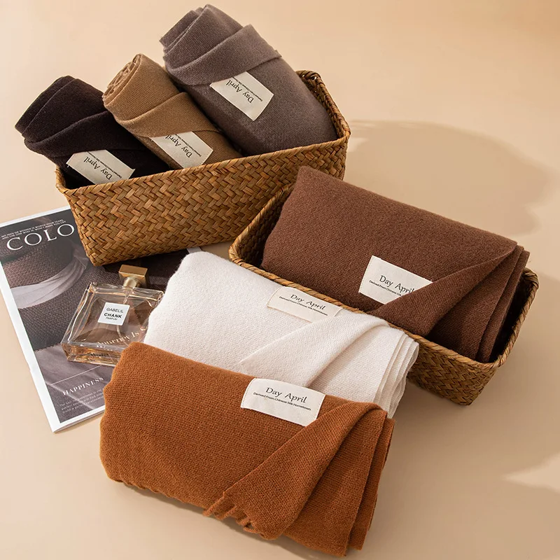 Imitation cashmere scarf shawl tassel pashmina high feeling winter warmth new product solid versatile scarf for women wholesale