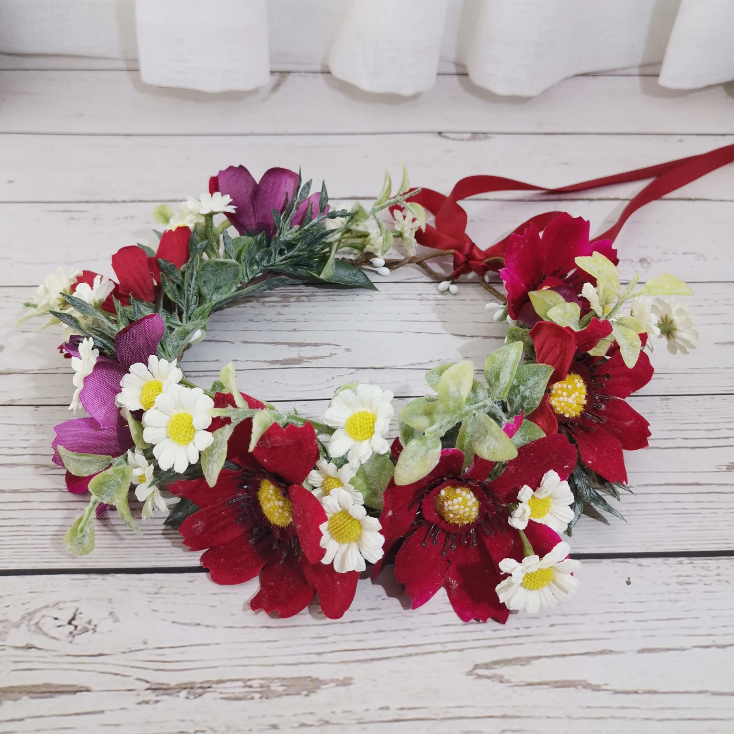 Wedding Tiaras And Crown Bridal Tiara Women Flower Headband Hair Accessories Flower Crown Bridal Headdress Bridal Crown Wedding