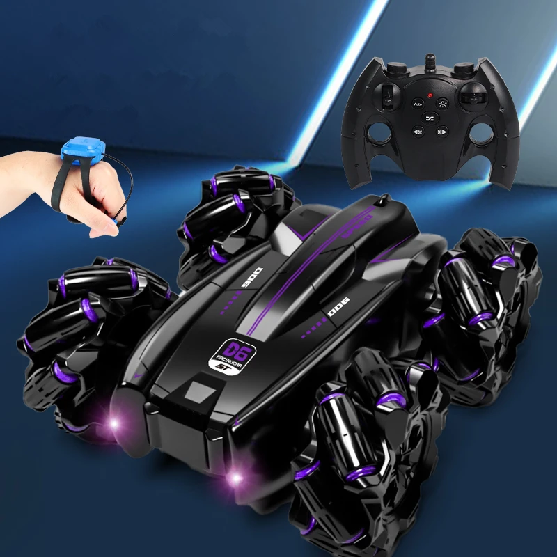 Electric High Speed 2.4G Double Side 4X4 Off Road Radio Remote Control Toys Hand Controlled Gesture Watch RC Stunt Car