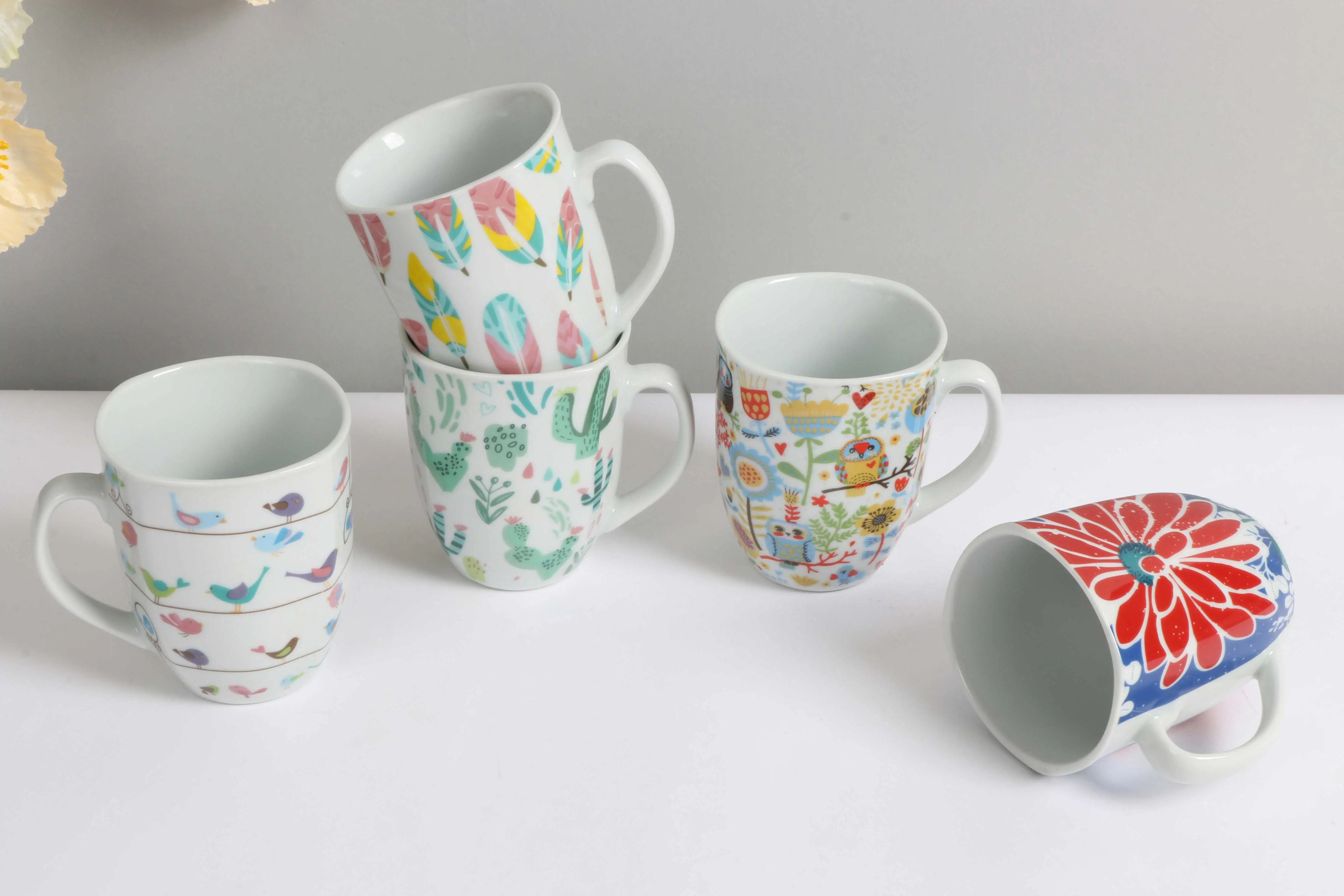 Al Maaly kinds of oz White Printing Custom blank Sublimation Mug Color glaze cup Ceramic Mug