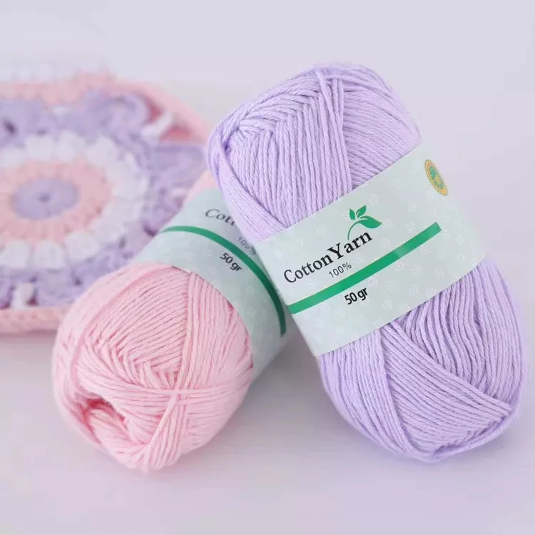 Crochet Wholesale Baby Milk Cotton Cloth Knitting Yarn Crochet Yarns On Ball 4 ply 100% Cotton Yarn