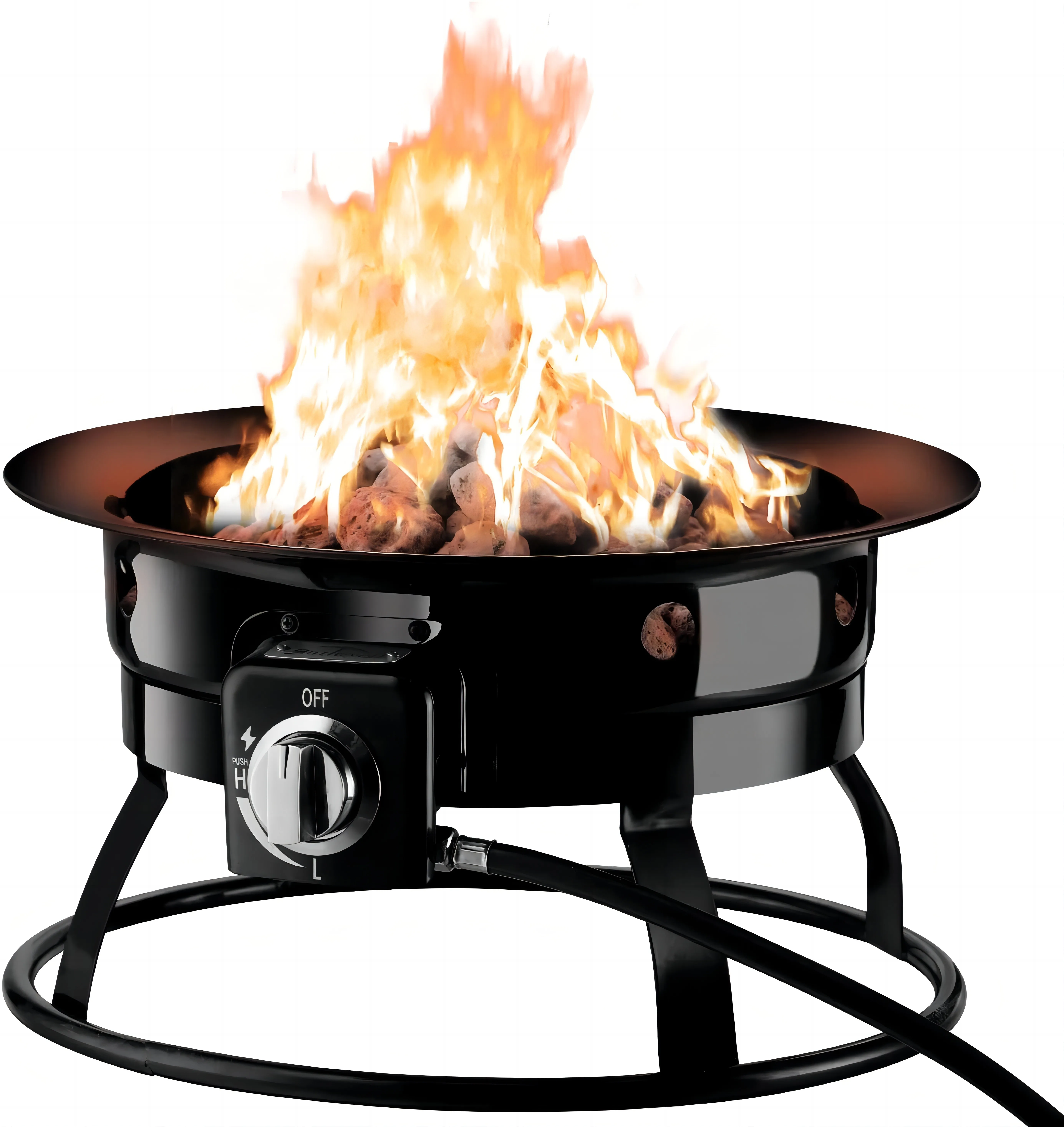 2024 Hot Sale 19 Inch Camping Gas Patio Firepit Black Heavy Duty Fire Bowl