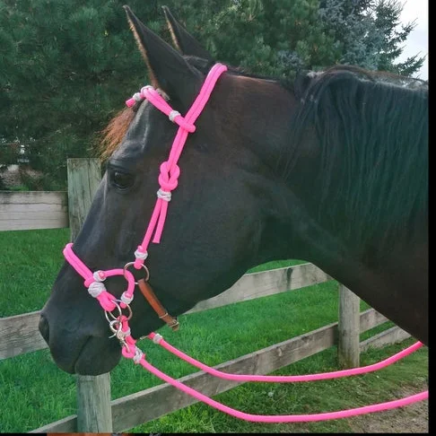 2021 New Arrival Custom Handmade Sidepull Bitless Bridle Hackamore Rope Horse Collar Horse Halter