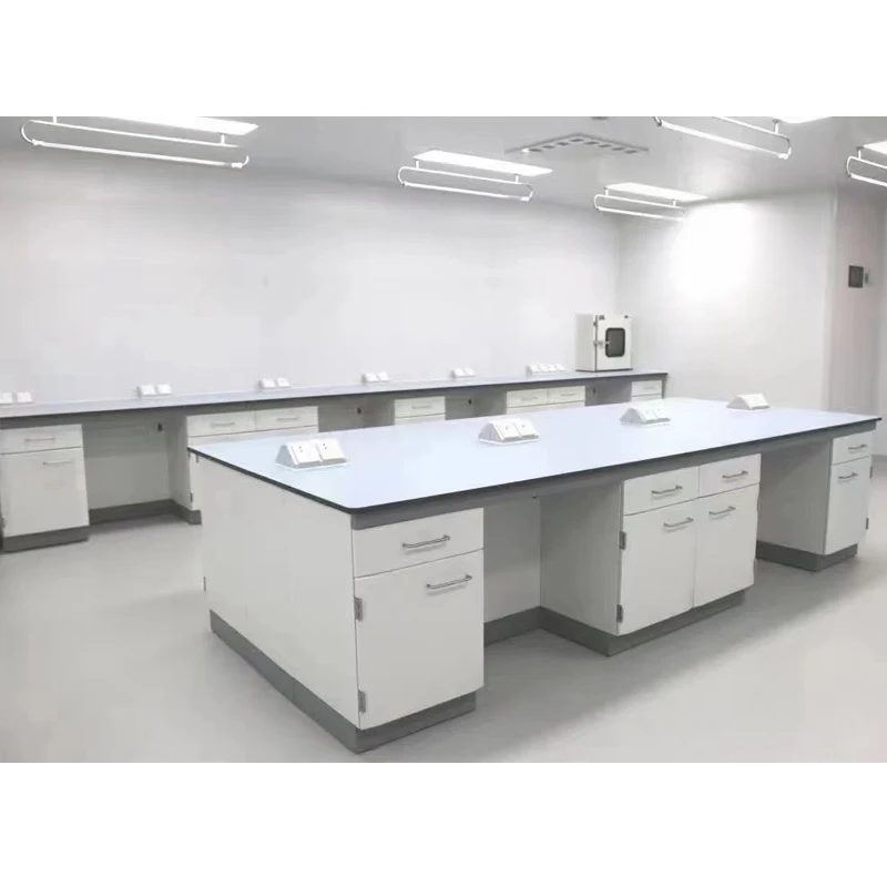 School Commercial Laboratory Furniture Commercial Lab Table Island Lab Bench With Cabinets in University
