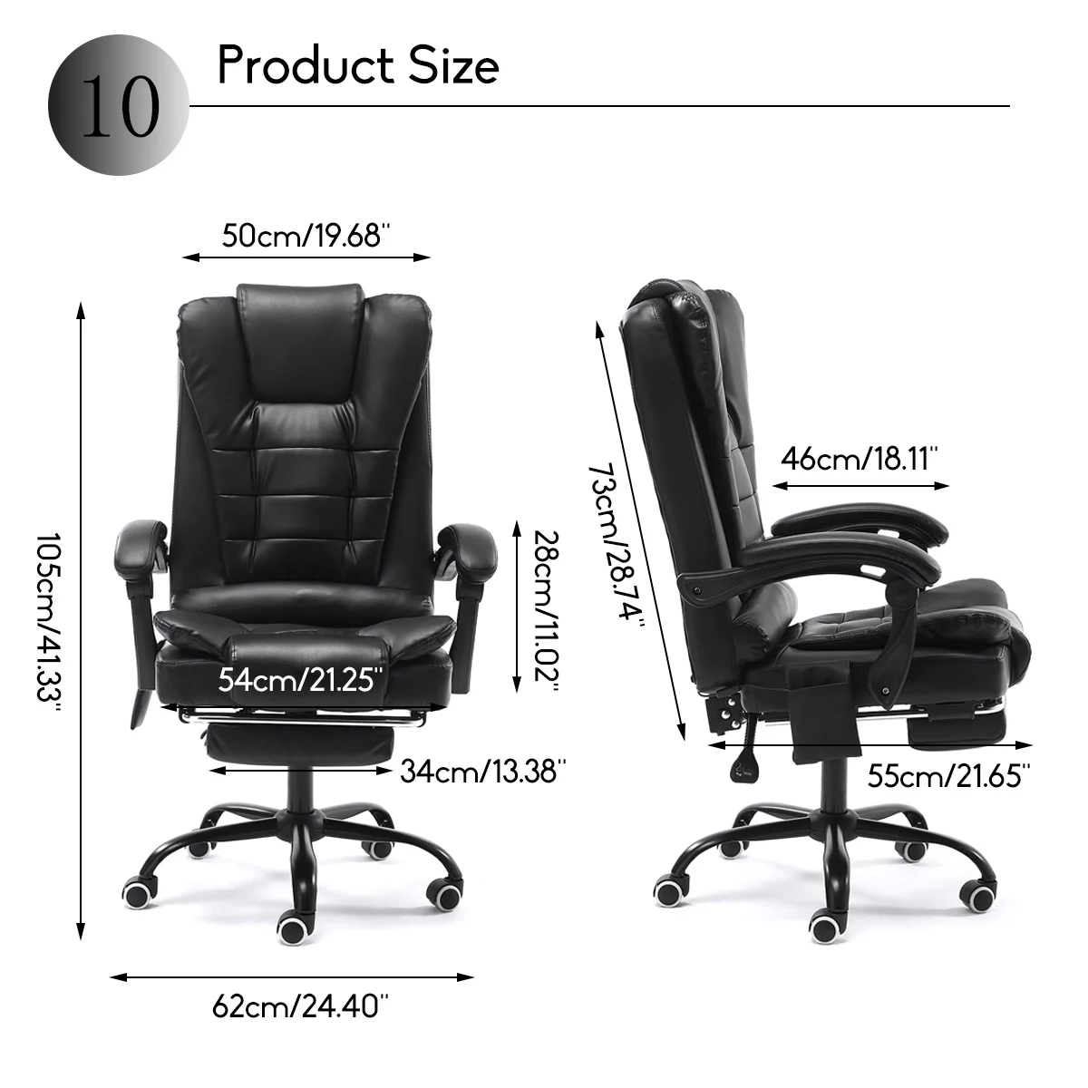 Computer Office Chair Gaming Home Leather Executive Swivel Gamer Chair Lifting Rotatable Armchair Footrest Adjustable Desk Chair