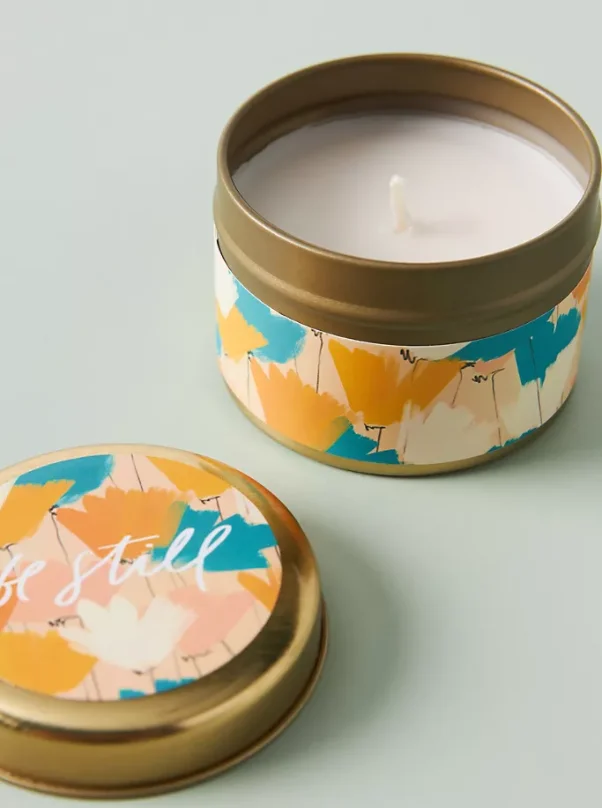 High Quality Luxury Tinplate Candle Jars Wholesale Aromatherapy Daily Soy Scented Candle Gift Sets with White Cotton Wick