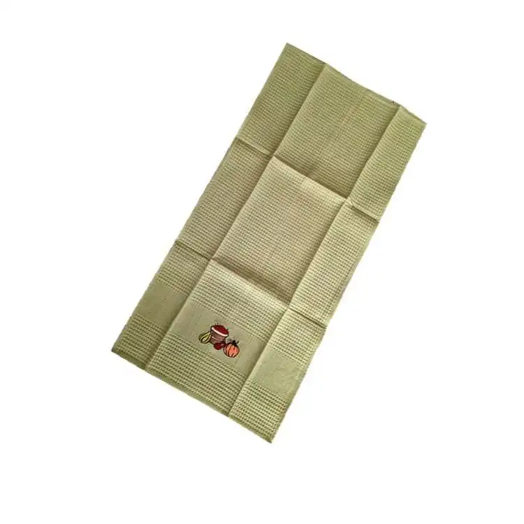 Waffle Kitchen Towel 100% Pure Cotton Super Absorbent Plain Cloth Woven Dining Table Kitchen Napkin