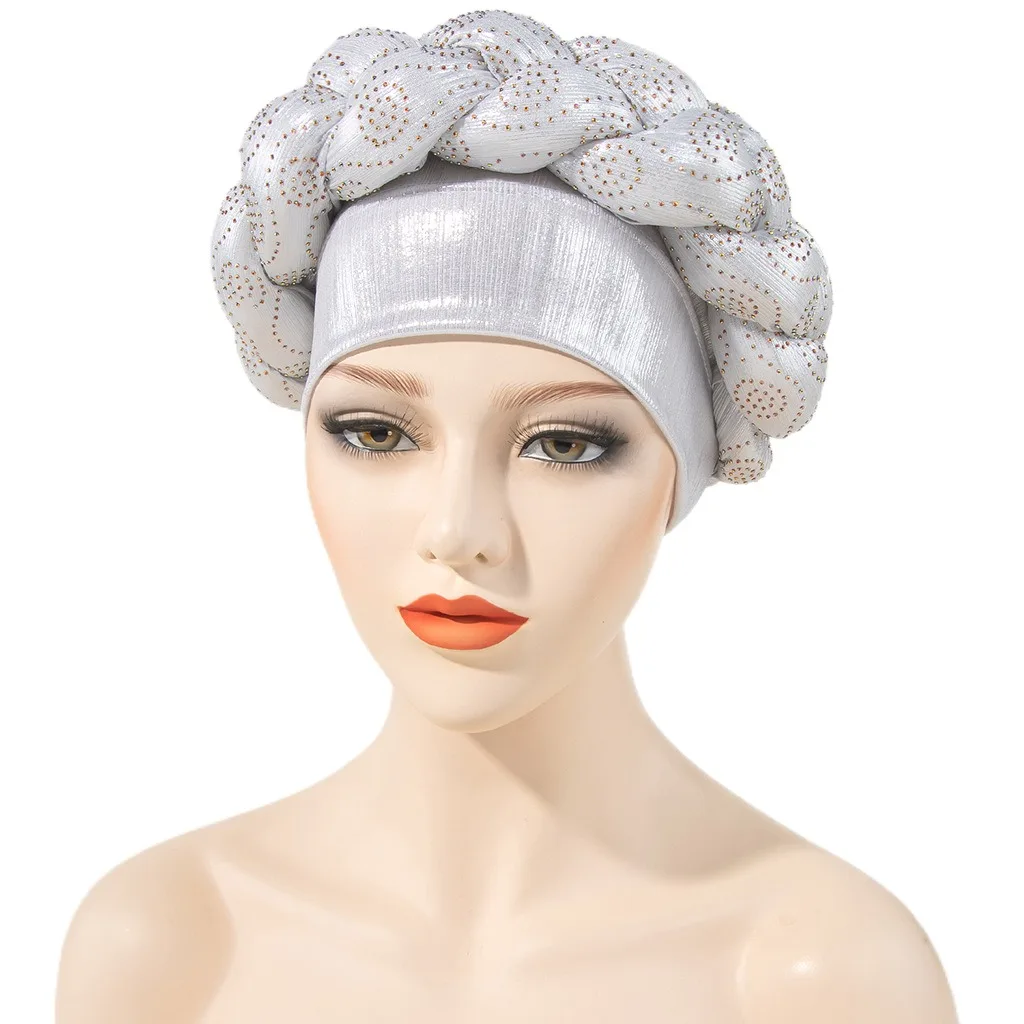 Turban Hats Women Muslim Headscarf Wholesale Braided Head India Turban Hat For Women