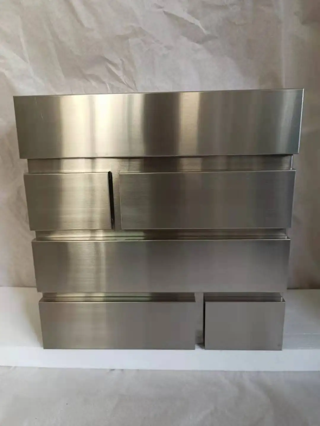 Outdoor street modern mailbox sturdy stainless steel delivery box key lock letter box