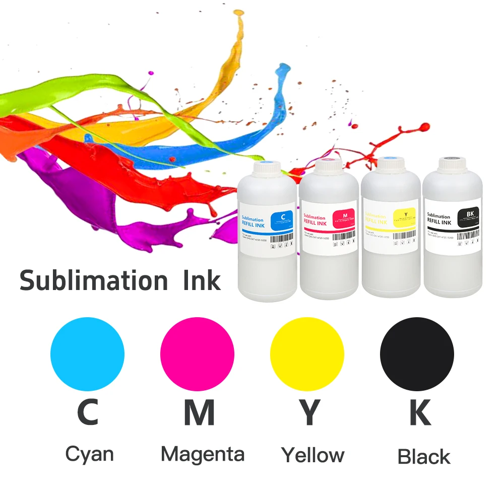 Winnerjet 4 Colors 1000ml Dye Sublimation Ink i3200 DX11 DX5 DX6 XP600 Textile Printer Sublimation Inks
