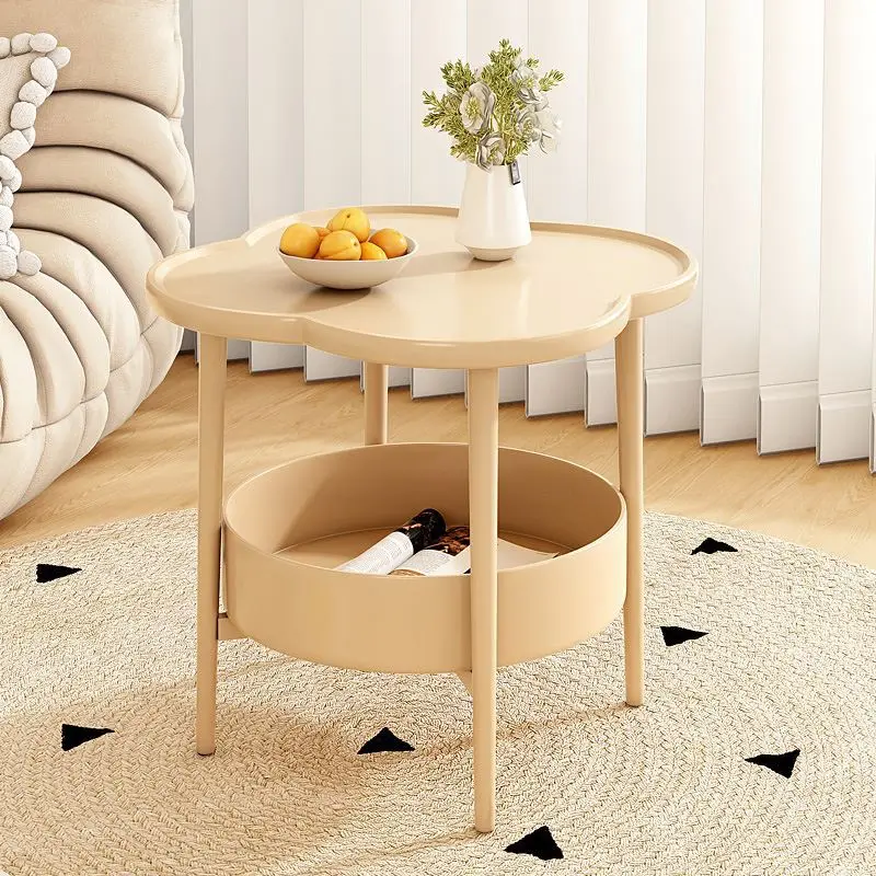 Modern living room furniture items side table luxury flower shape multifunction end table coffee table