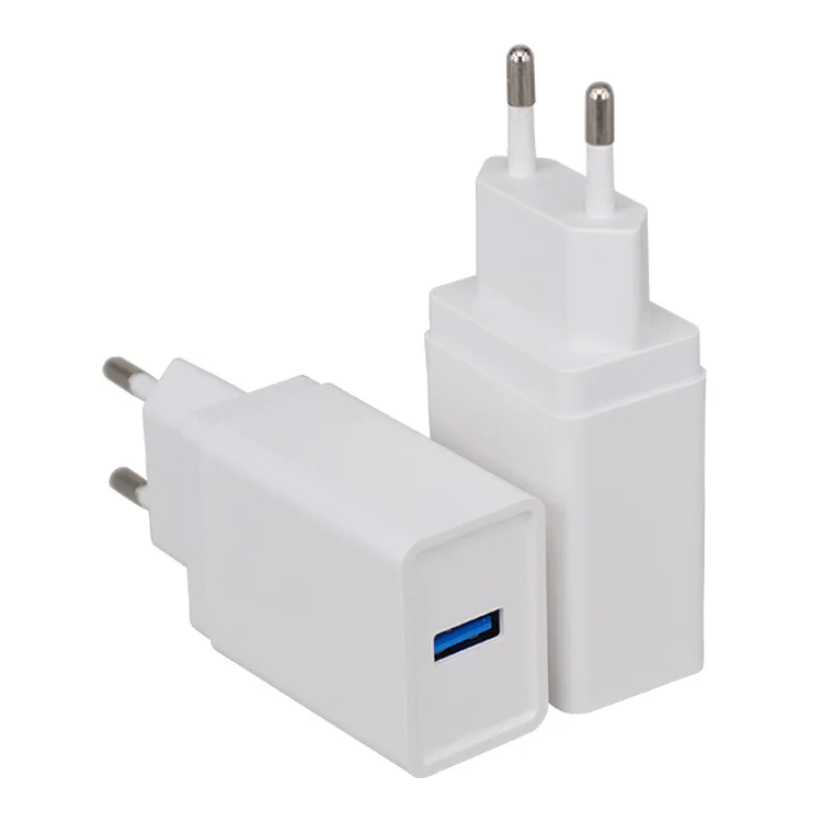 
5V 3A 18W QC 3.0 White EU US plug cell phone usb fast charger 