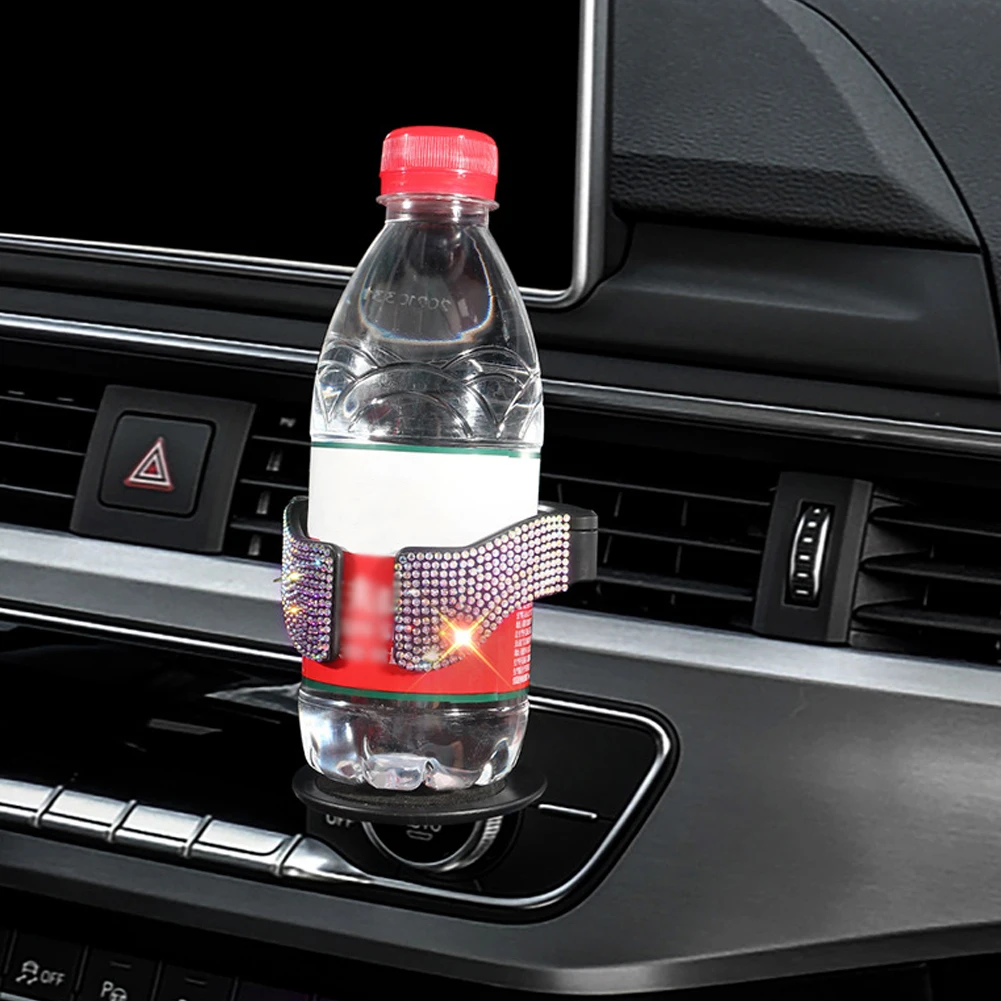 1Piece Car Truck Drink Holders Air Outlet Beverage Rack Bottle Stands Bling Accessories for Girls Water Cup Holder