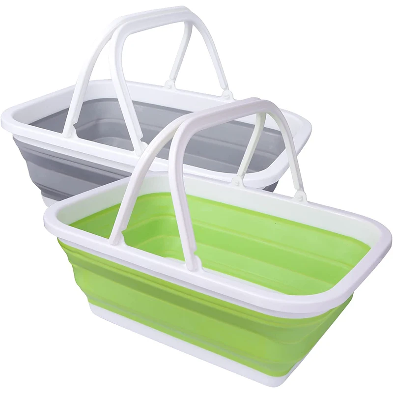 Handy 9L Portable Wash Basin Collapsible Camping Sink with Handle for Car Camp Hiking and Home