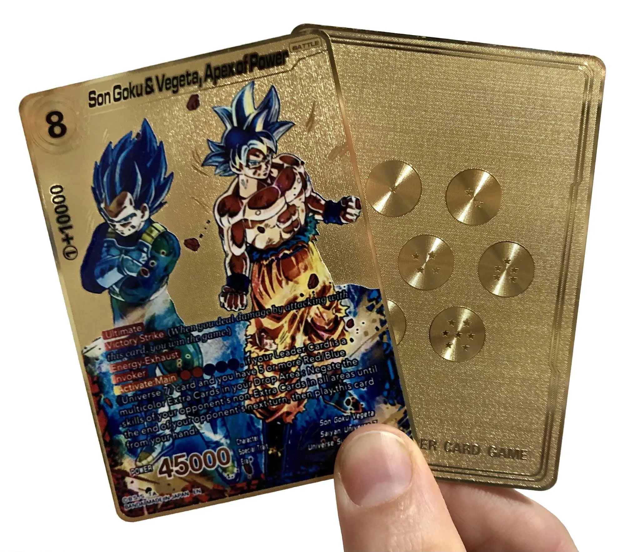 Шарик дракона коллекционные карты Супер Saiyan Son Goku Vegeta шарик металлическая Золотая карта