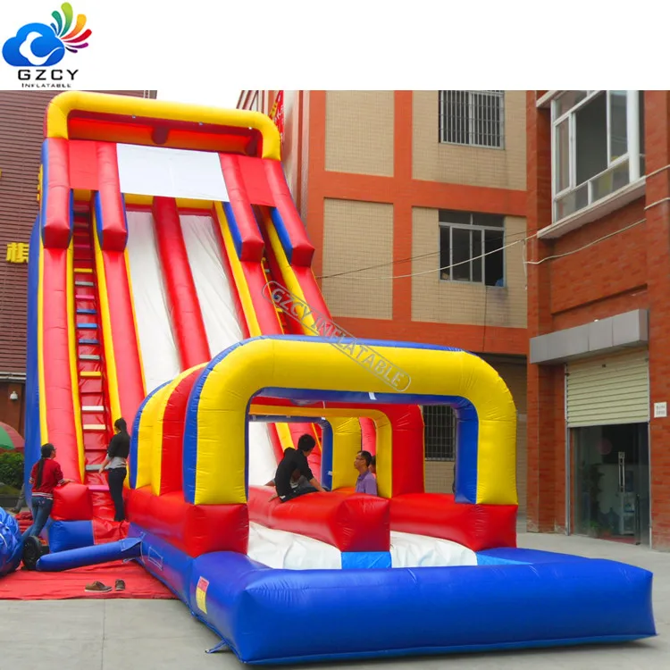 Гигантские надувные водные горки для взрослых, надувная водная горка с бассейном, надувная водная горка