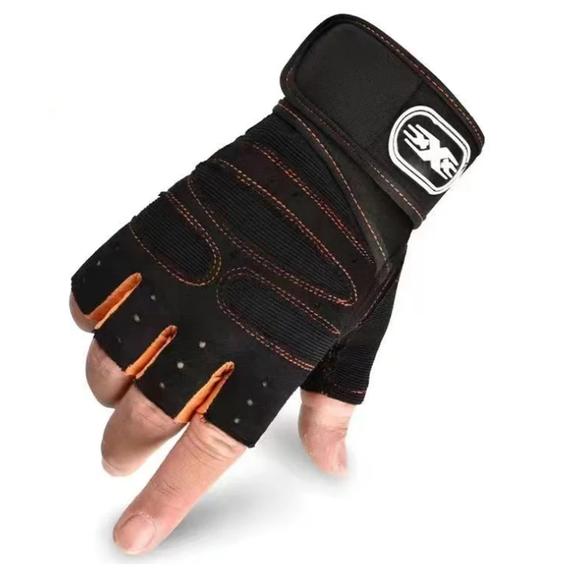 wholesale gym gloves mens full palm wrist protection gloves  support weightlifting train