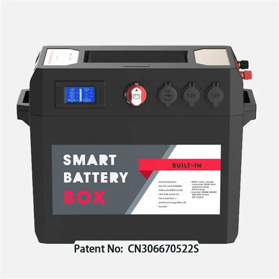 Battery Box 12V 24V Waterproof Portable Camping Adventure trailer battery box with 1000w and 1500w Inverter