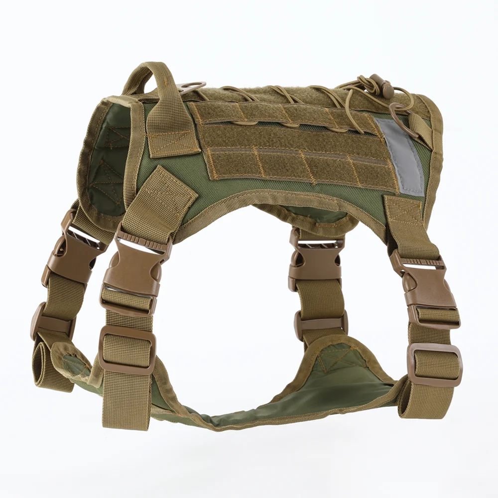 Customizable Nylon Dog Harnesses Waterproof Outdoor Tactical Vest Adjustable Features Scarf Walking Your Canine Factory Price
