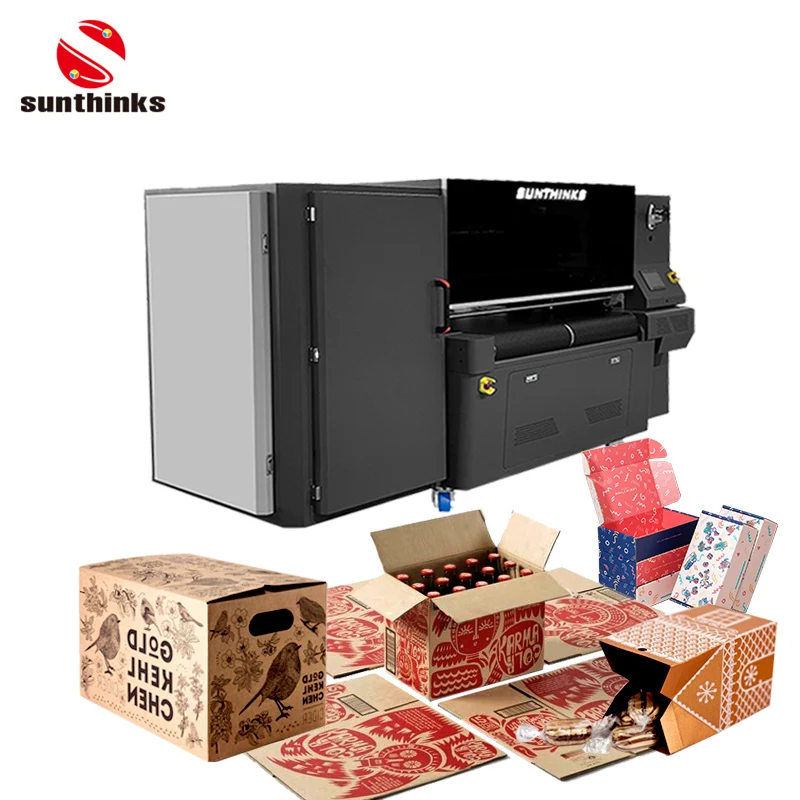 Sunthinks SC600 Large Format A3 Printhead QR Code/Varcode/Text Variable Data Printing One Pass Corrugated Cardboard Printer