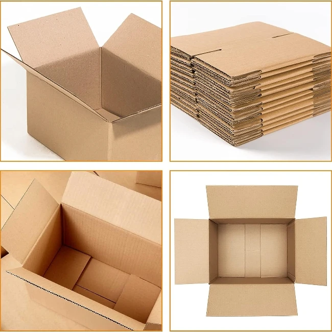Cardboard Shipping Box Custom Brown Corrugated Cardboard Moving Box Packing Boxes for Moving Business Mailing Package Heavy Duty