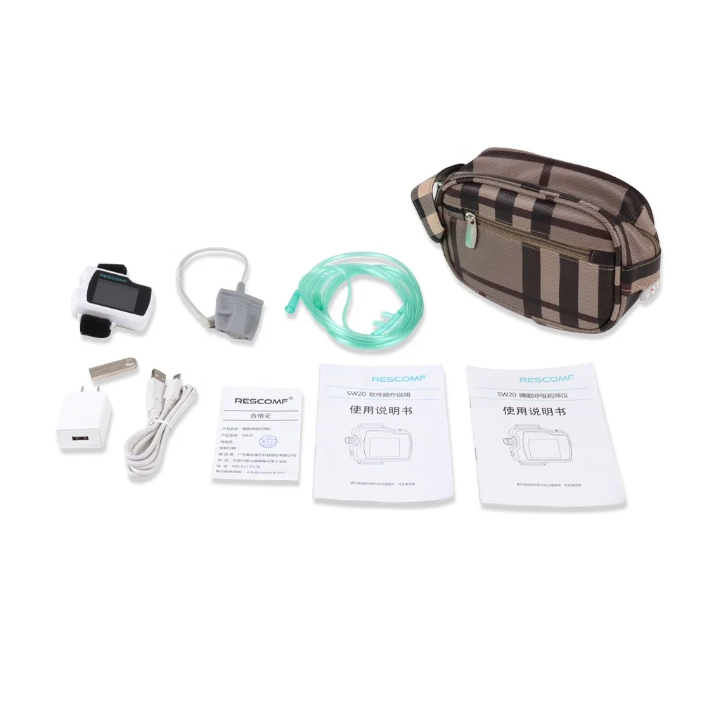 Oxygen Nasal airflow Pulse Rate Diagnostic Sleeping Watch Hospital And Home Use Sleep Screen monitoring Sleep Watch