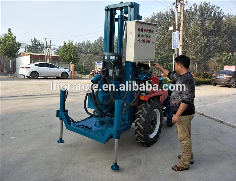 
Four-wheel 30HP tractor Diesel Engine Tractor Mounted Water Well Drilling Rig 