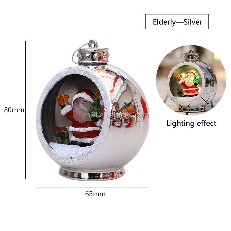 Wholesale Santa Claus Father Christmas glass Christmas ornament Christmas Glass Flat Ball