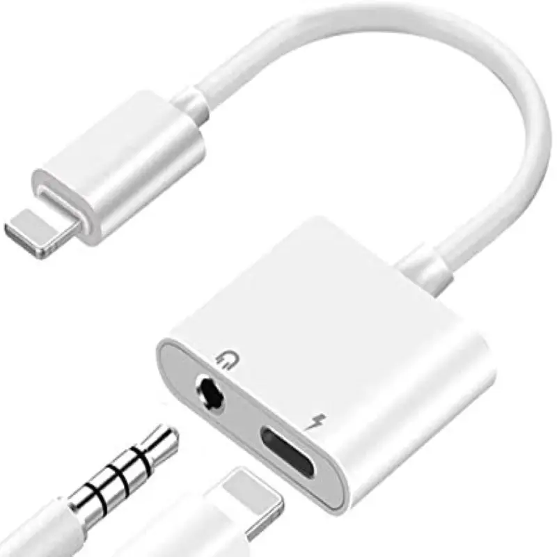 
Hot Sale 2 In 1 Adapter To 8pin 3.5mm Audio And Charger Headphones Audio For Iphone 