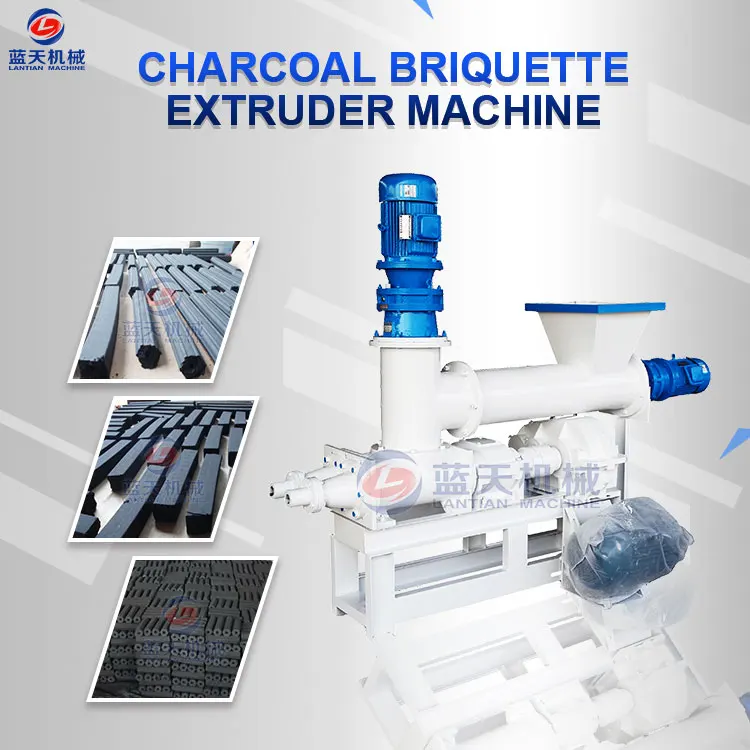 Small scale rice husk charcoal briquette extruding machine extruder for shisha making