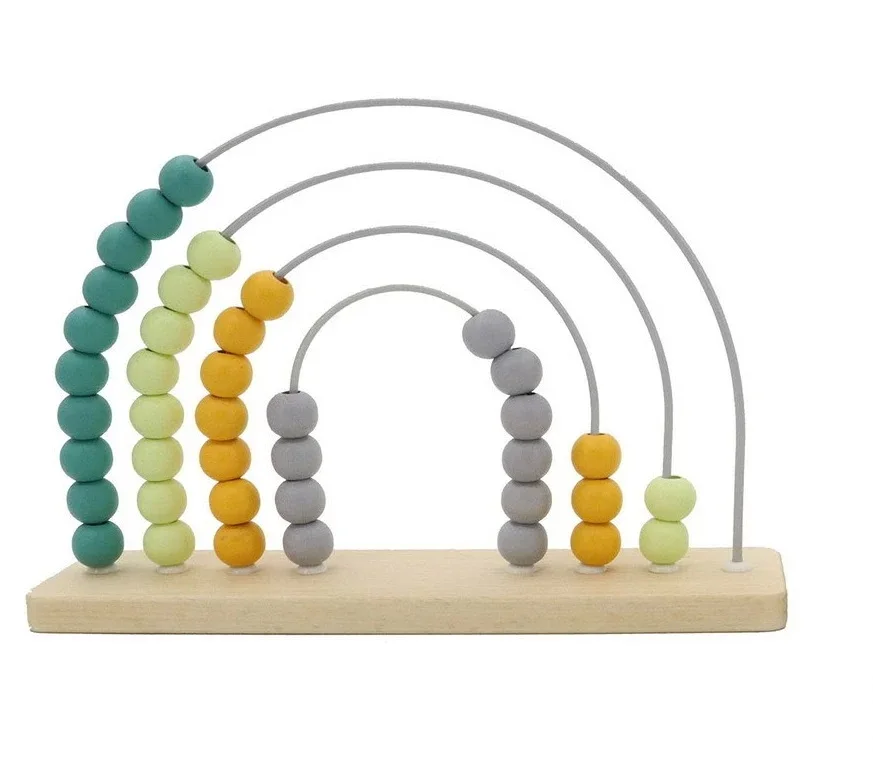 Beads Educational Wooden rainbow abacus Toys Of Montessori Learning Teaching Maths abacus for kids