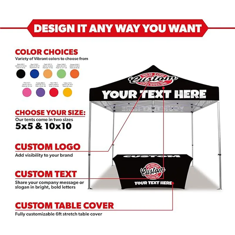 Outdoor Tent Easy Pop up EZ Pavilion for Weddings Events Barnums Pliants Gazebo Foldable Event Marquee