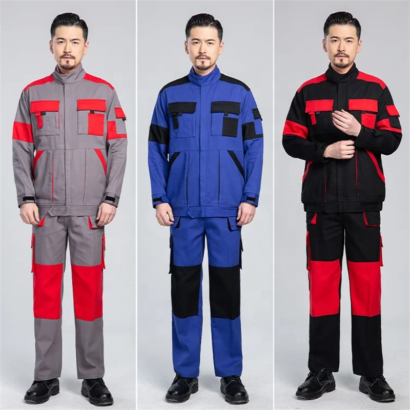 Custom Logo Industrial Long Sleeve Durable PPE Overall Trouser Mechanic Security Traffic Reflective Safety Clothing Workwear