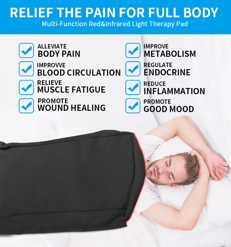 Full body infrared sauna blanket red light therapy 660/850nm led red light therapy sleeping bag