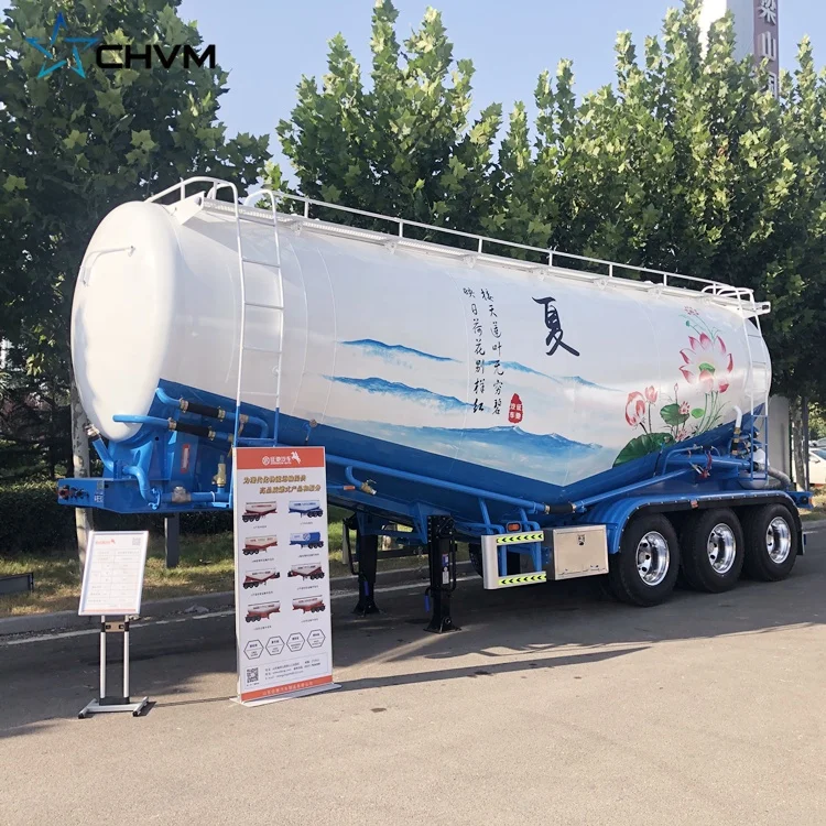 Сухой цементный цистерна для силоса из порошкового материала полуприцеп грузовика с воздушным компрессором резервуар цемента оптом