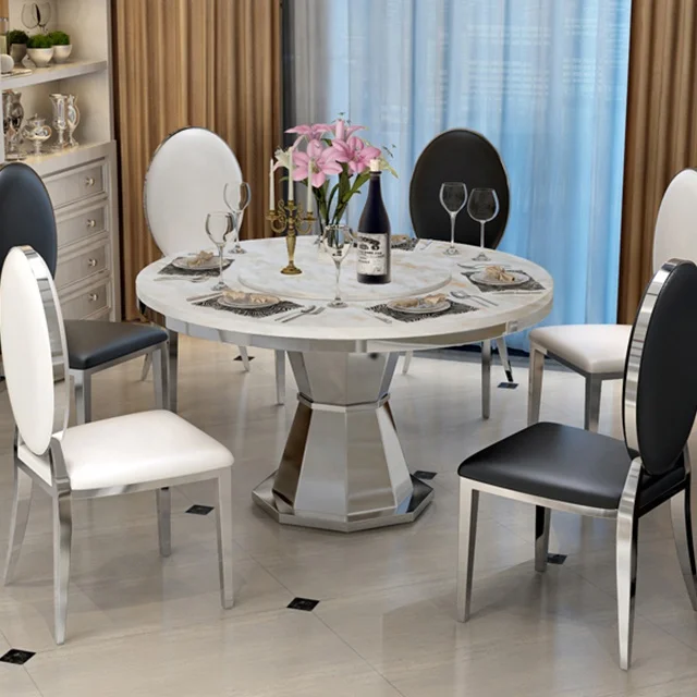 Philippines Furniture Modern Stainless Steel Dining Table For Chairs For Dining Room