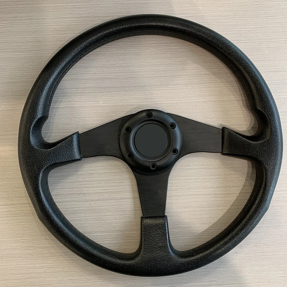 TIYPEOR Universal 350MM Sports Racing Aluminum PU Steering Wheel Suitable for Sightseeing Cars and Golf Cars