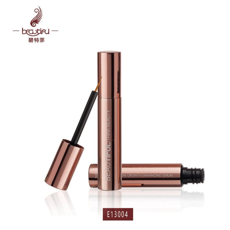 3ml aluminum empty eyelashes mascara containers bottle/packaging,eyelash bottle tube, rose gold eyelash bottle