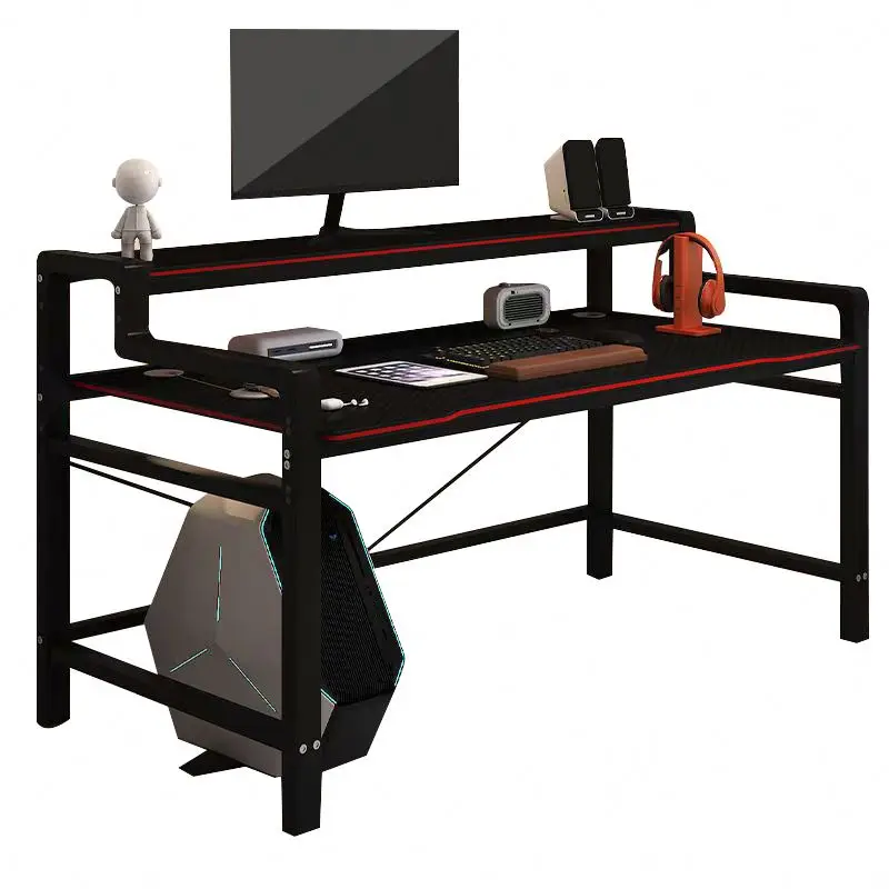 Modern desktop computer with Screen Furniture Board 4-person desk 4-seat workstation